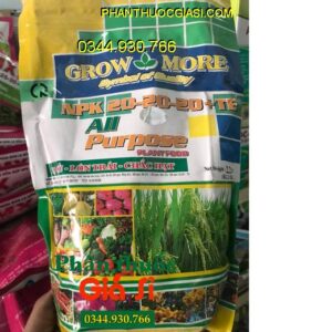 Phân bón lá NPK 20-20-20 GROWMORE- To Củ- Lớn Trái- Chắc Hạt