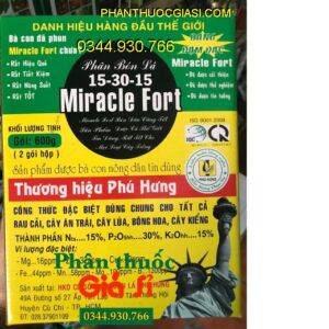 PHÂN BÓN LÁ 15-30-15 MIRACLE FORT – Xanh Cứng Cây- Ra Hoa Đậu Quả- Kháng Nấm Bệnh