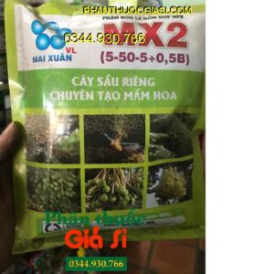 PHÂN BÓN LÁ HỖN HỢP NPK MX2 (5-50-5+0,5B) – Chuyên Dùng Cho Cây Sầu Riêng- Tạo Mầm Hoa- Phát Triển Rễ