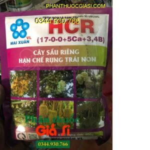 PHÂN BÓN LÁ HCR (17-0-0+5Ca+3,4B) – Chuyên Dùng Cho Cây Sầu Riêng- Chống Rụng Trái Non