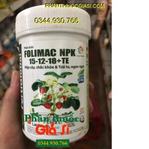 PHÂN BÓN FOLIMAC NPK – 15-12-18+TE – Tạo Rễ Non, Chồi Non- Đẻ Nhánh- Tăng Sức Đề Kháng