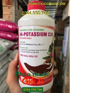 PHÂN BÓN LÁ HỮU CƠ KHOÁNG HI-POTASSIUM C30 – Tăng Đề Kháng- Ra Hoa Tập Trung- Chống Rụng Hoa Và Trái Non