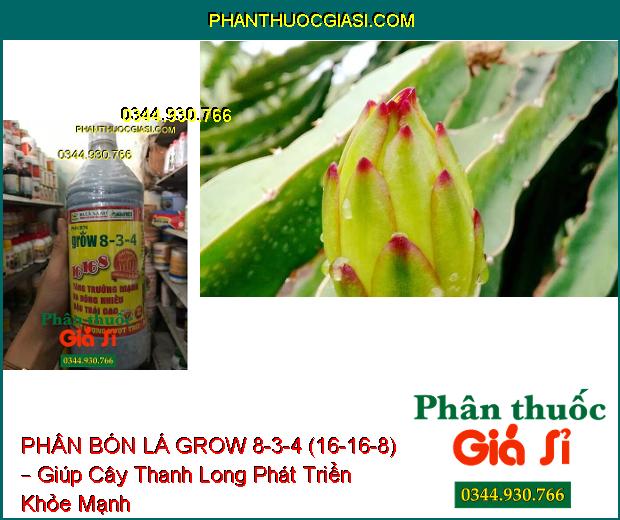 PHÂN BÓN LÁ GROW 8-3-4 (16-16-8) – Sinh Trưởng Nhanh- Ra Hoa Đậu Trái Nhiều- Trái Chín Đồng Loạt