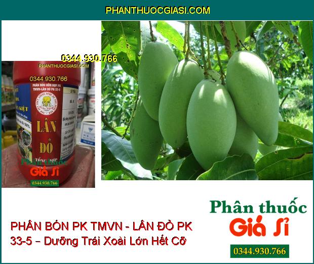 PHÂN BÓN HỖN HỢP PK TMVN - LÂN ĐỎ PK 33-5 – Kích Ra Rễ- Tạo Củ- Phân Hóa Mầm Hoa- Phục Hồi Vườn Cây 