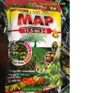 MAP MONO AMMONIUM PHOSPHAT VNT 11,5-60,5-0 - Tạo Cành- Xanh Cây- Đứng Lá- Mập Bông