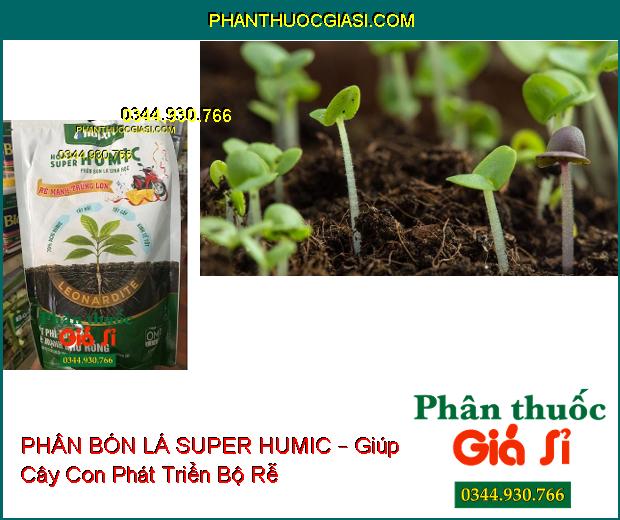 PHÂN BÓN LÁ SINH HỌC SUPER HUMIC – Đất Phì Tơi Xốp- Rễ Mạnh Như Rồng