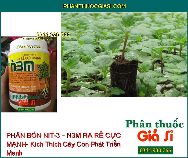 PHÂN BÓN NIT-3 – N3M RA RỄ CỰC MẠNH- Kích Thích Ra Rễ- Chống Rụng Hoa- Tăng Đậu Trái