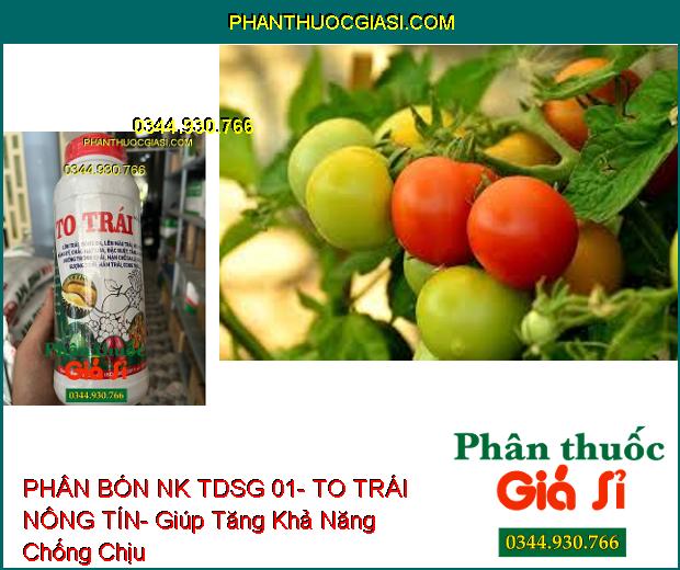 PHÂN BÓN NK BỔ SUNG VI LƯỢNG TDSG 01- TO TRÁI NÔNG TÍN- Làm Lớn Trái- Sáng Da- Tăng Hương Vị