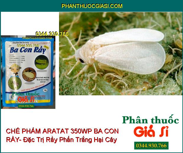 CHẾ PHẨM DIỆT CÔN TRÙNG ARATAT 350WP BA CON RẦY- Đặc Trị Ruồi- Muỗi- Rệp Và Các Loại Côn Trùng Chích Hút