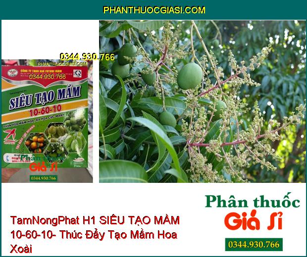 TamNongPhat H1 SIÊU TẠO MẦM 10-60-10- Phân Hóa Mầm Hoa- Ra Hoa Cực Mạnh