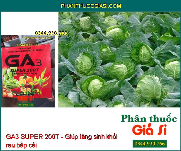 GA3 SUPER 200T - Viên Sủi Bọt Kích Thích Sinh Trưởng Cây Trồng