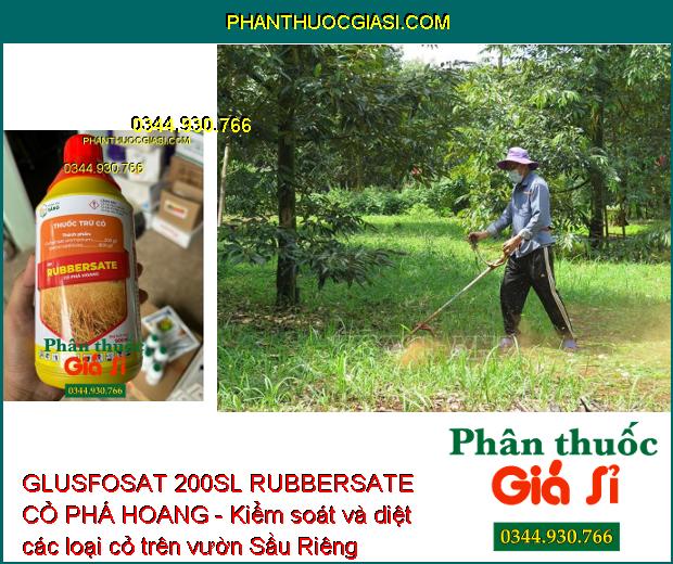 GLUSFOSAT 200SL RUBBERSATE CỎ PHÁ HOANG