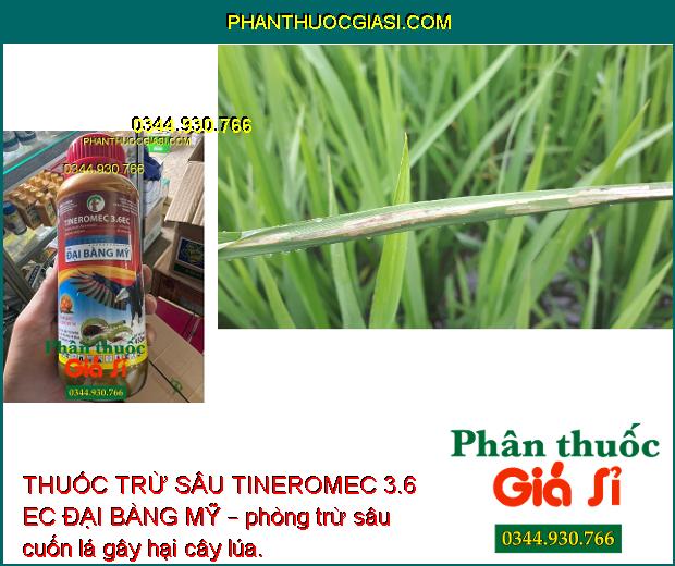 THUỐC TRỪ SÂU TINEROMEC 3.6 EC ĐẠI BÀNG MỸ – Đặc Trị Sâu Cuốn Lá- Sâu Đục Thân- Rầy Nâu