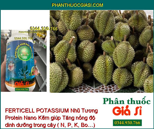 FERTICELL POTASSIUM Nhũ Tương Protein Nano Kẽm- Kích Rễ- Phân Hóa Mầm Hoa