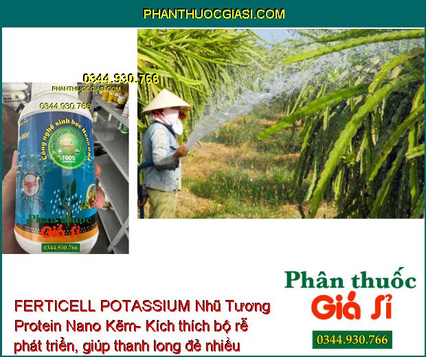 FERTICELL POTASSIUM Nhũ Tương Protein Nano Kẽm- Kích Rễ- Phân Hóa Mầm Hoa