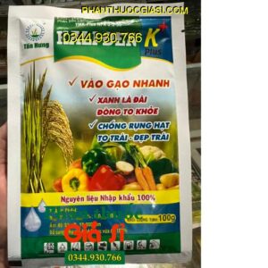 KALI ĐEN TMK - PLUS NPK-5-5-35 - Xanh Lá Đài - Chống Rụng Hạt - Vào Gạo Nhanh