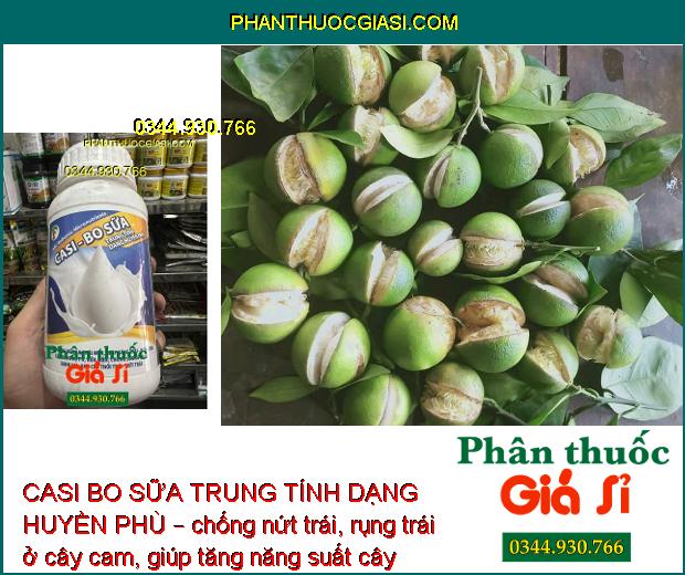 CASI BO SỮA TRUNG TÍNH DẠNG HUYỀN PHÙ – Chống Rụng Bông - Trái Non - Chống Nứt Trái - Thối Trái