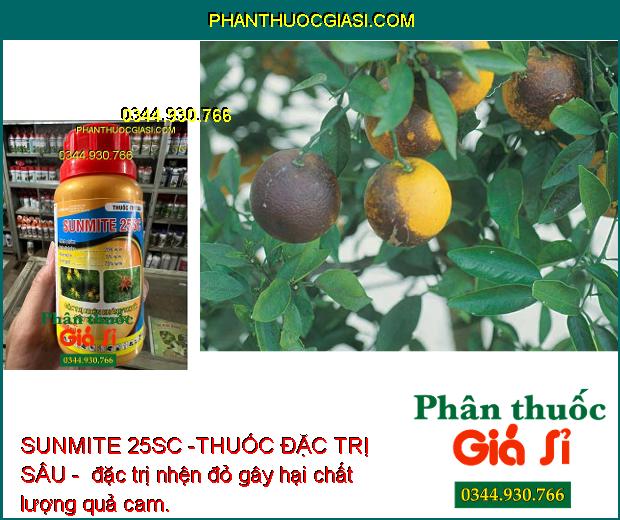 SUNMITE 25SC -THUỐC ĐẶC TRỊ SÂU -  NHỆN KHÁNG THUỐC GÂY HẠI CÂY TRỒNG