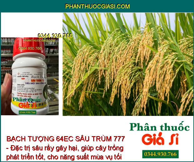 BẠCH TƯỢNG 64EC SÂU TRÙM 777 - ĐẶC TRỊ NHỆN ĐỎ - RẦY NÂU - NHỆN GIÉ - SÂU XANH