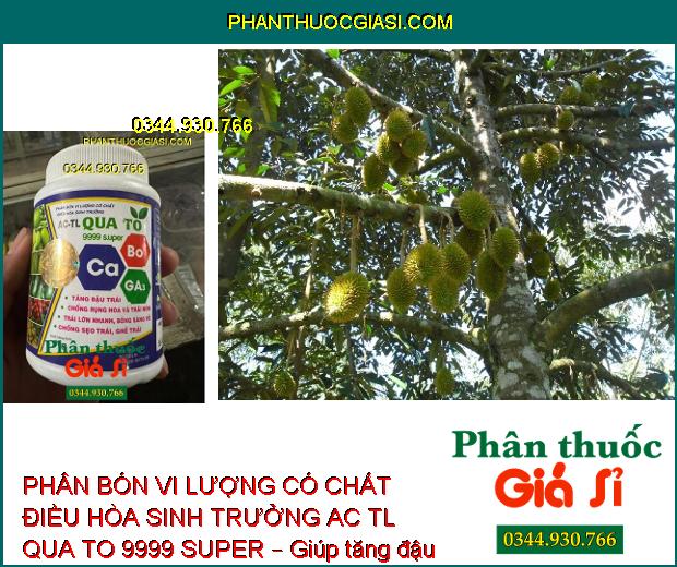 PHÂN BÓN VI LƯỢNG CÓ CHẤT ĐIỀU HÒA SINH TRƯỞNG AC TL QUA TO 9999 SUPER – Tăng Đậu Trái - Chống Rụng Trái Non - Chống Sẹo Trái - Ghẻ Trái