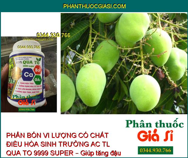 PHÂN BÓN VI LƯỢNG CÓ CHẤT ĐIỀU HÒA SINH TRƯỞNG AC TL QUA TO 9999 SUPER – Tăng Đậu Trái - Chống Rụng Trái Non - Chống Sẹo Trái - Ghẻ Trái