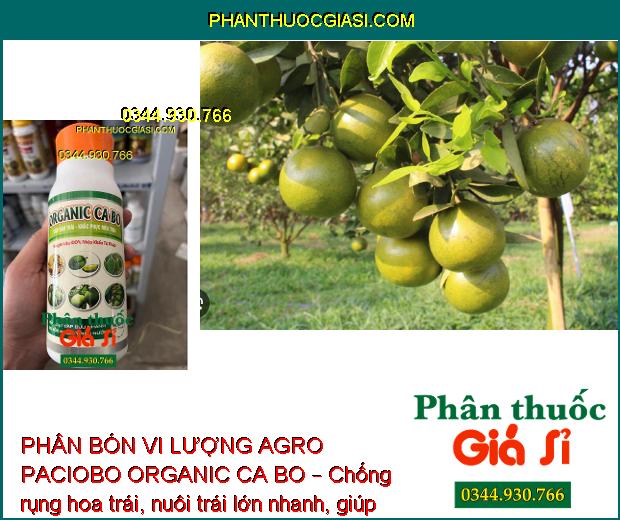 PHÂN BÓN VI LƯỢNG AGRO PACIOBO ORGANIC CA BO – Chống Rụng Hoa - Chống Nứt Trái - Thối Trái - Cứng Cành - Cứng Cây