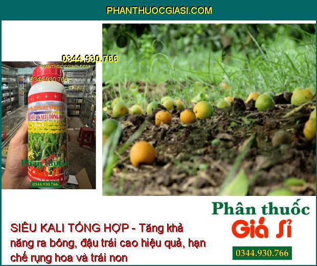 SIÊU KALI TỔNG HỢP - giúp trái mau lớn, trái to đồng đều, chín đều, tăng năng suất cây trồng.
