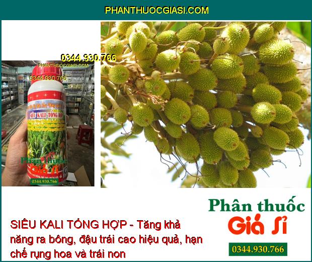 SIÊU KALI TỔNG HỢP - giúp trái mau lớn, trái to đồng đều, chín đều, tăng năng suất cây trồng.
