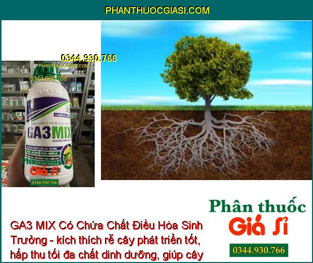 GA3 MIX Có Chứa Chất Điều Hòa Sinh Trưởng - Ra Rễ Cực Mạnh - Dày Lá - To Trái