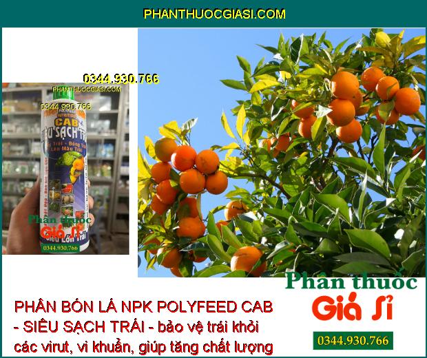 PHÂN BÓN LÁ NPK POLYFEED CAB - SIÊU SẠCH TRÁI - Tẩy Trái - Lên Màu Đẹp - Chống Rụng Trái Non