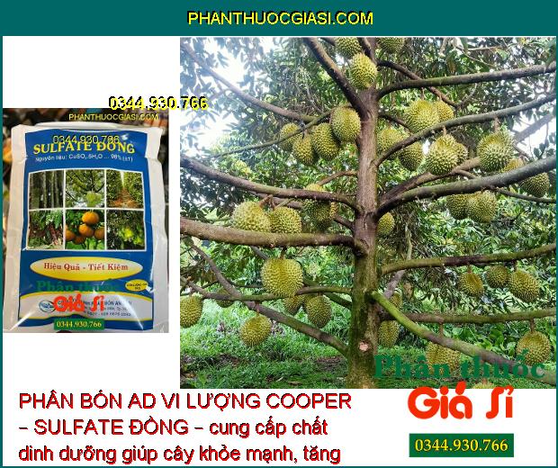 PHÂN BÓN AD VI LƯỢNG COOPER – SULFATE ĐỒNG – CÂY RA HOA NHIỀU – ĐẬU TRÁI CAO – HẠN CHẾ NẤM BỆNH