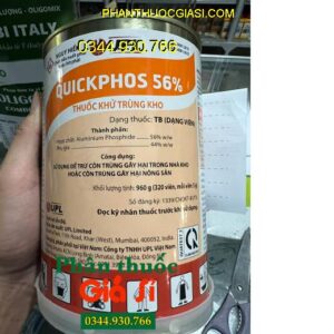 QUICKPHOS 56% THUỐC KHỬ TRÙNG KHO - Phòng Côn Trùng Gây Hại Bảo Quản Sản Phẩm