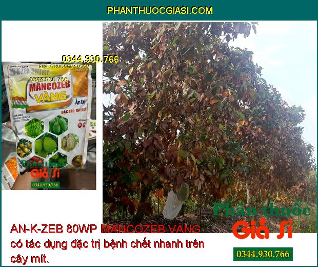 AN-K-ZEB 80WP MANCOZEB VÀNG - Đặc Trị Bệnh Do Nấm Gây Hại Cây Trồng