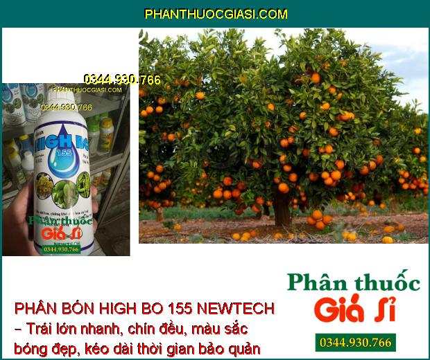 PHÂN BÓN HIGH BO 155 NEWTECH – Tăng Đậu Trái - Chống Rụng Hoa Và Trái Non - Dưỡng Trái - Trái Bóng Đẹp