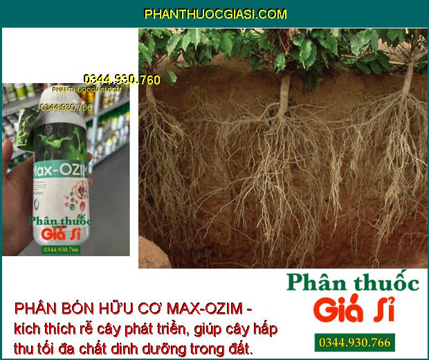 PHÂN BÓN HỮU CƠ MAX-OZIM - Kích Thích Ra Rễ - Cải Tạo Đất - Lá Xanh Bền - Dưỡng Trái Lớn