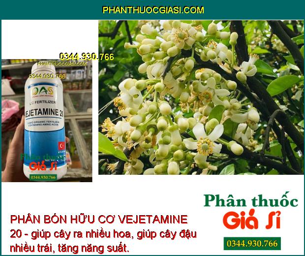 PHÂN BÓN HỮU CƠ VEJETAMINE 20 - Kích Thích Rễ - Kích Ra Hoa - Đậu Nhiều Trái