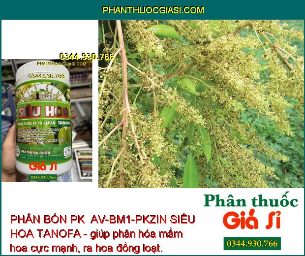 PHÂN BÓN PK BỔ SUNG VI LƯỢNG AV-BM1-PKZIN SIÊU HOA TANOFA -TẠO MẦM HOA CỰC MẠNH