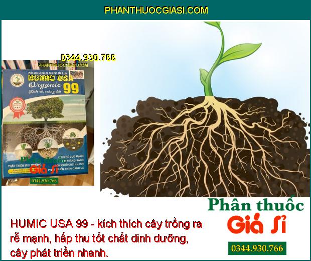 HUMIC USA 99 - Giải Độc Hữu Cơ - Kích Ra Rễ - Sinh Trưởng Tốt - Lớn Trái - Chắc Hạt