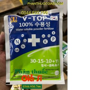 VTOP 30-15-10+TE - Xanh Lá - Kéo Đọt - Kích Ra Rễ - Vọt Bông - Trổ Hoa Đều - Đồng Loạt