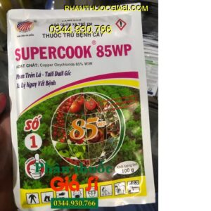 THUỐC TRỪ BỆNH SUPERCOOK 85WP – Đặc Trị Nấm Hồng - Rỉ Sắt - Thán Thư