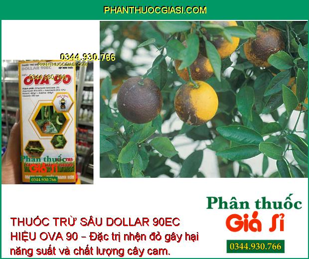 THUỐC TRỪ SÂU DOLLAR 90EC HIỆU OVA 90 – Đặc Trị Sâu Xanh - Sâu Tơ - Nhện Đỏ - Bọ Trĩ - Sâu Cuốn Lá