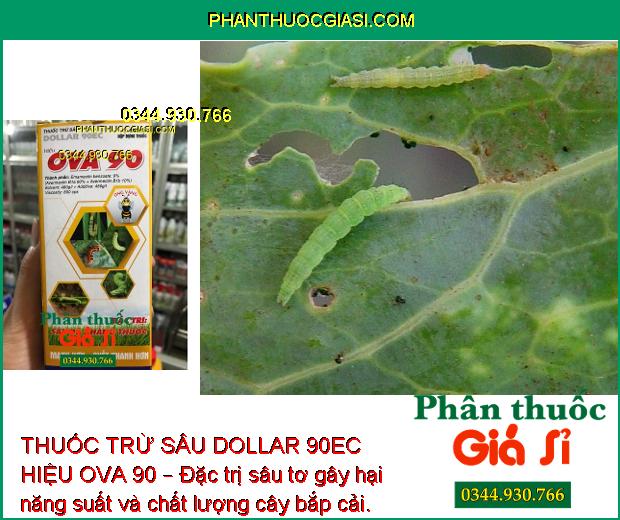 THUỐC TRỪ SÂU DOLLAR 90EC HIỆU OVA 90 – Đặc Trị Sâu Xanh - Sâu Tơ - Nhện Đỏ - Bọ Trĩ - Sâu Cuốn Lá