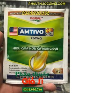 THUỐC TRỪ BỆNH AMTIVO 750WG – Đặc Trị bệnh Đạo Ôn - Lem Lép Hạt - Khô Vằn - Rỉ Sắt - Đốm Lá